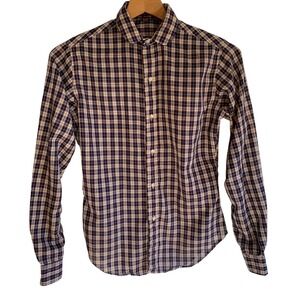 VTG 70s Blazer Classic Collection Norman Shirtmakers Plaid Button Shirt Wm small